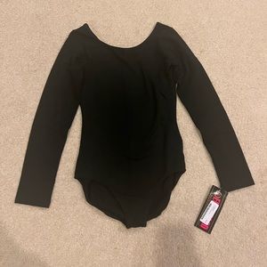 Eurotard Long Sleeve Black Leotard